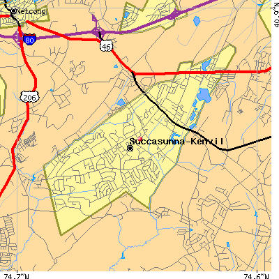 Succasunna-Kenvil map