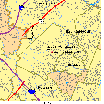 West Caldwell map