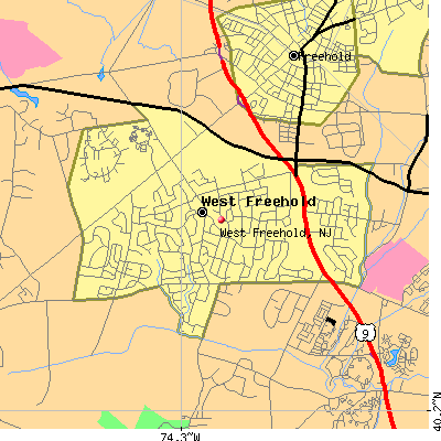 West Freehold map