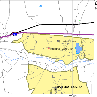 Acomita Lake map