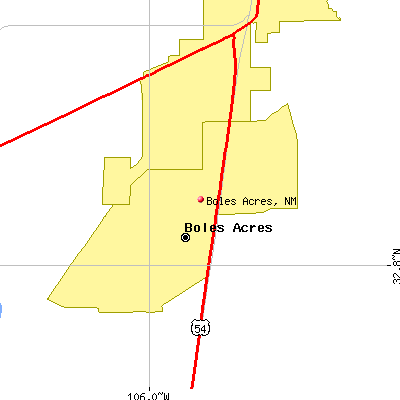 Boles Acres map