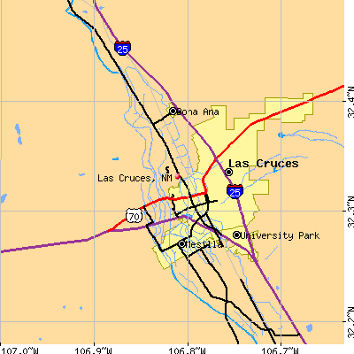 Las Cruces map