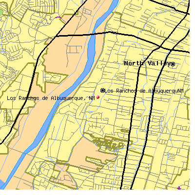 Los Ranchos de Albuquerque map