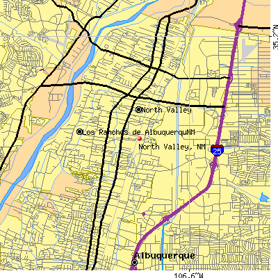 North Valley map