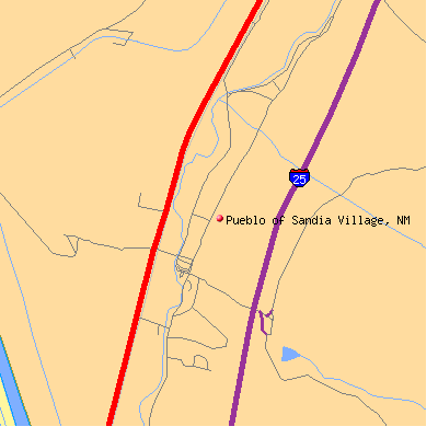 Pueblo of Sandia Village map