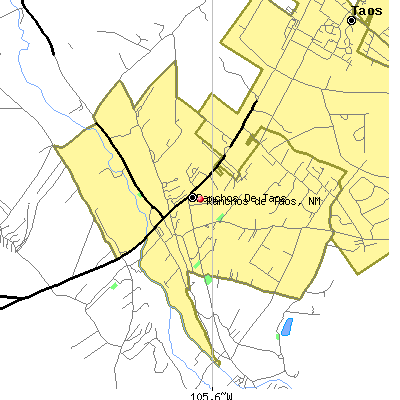 Ranchos de Taos map