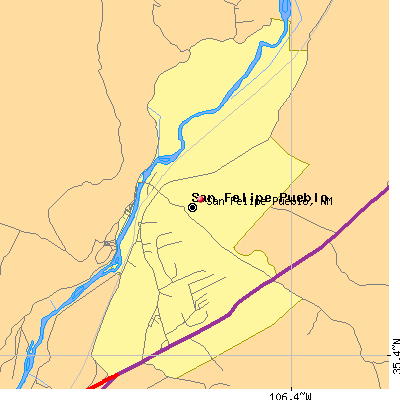 San Felipe Pueblo map