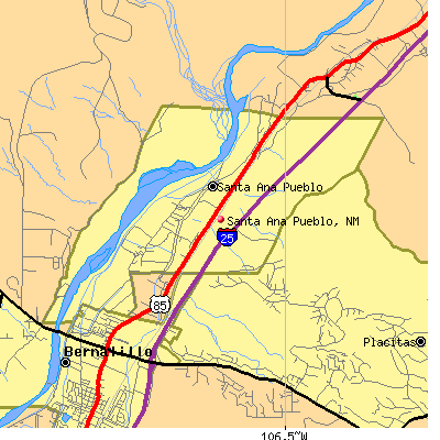 Santa Ana Pueblo map