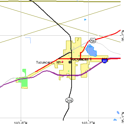 Tucumcari map