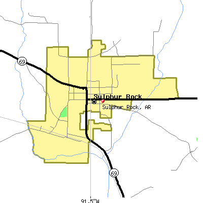 Sulphur Rock map
