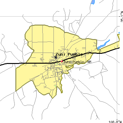 Zuni Pueblo map