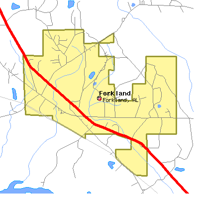 Forkland map