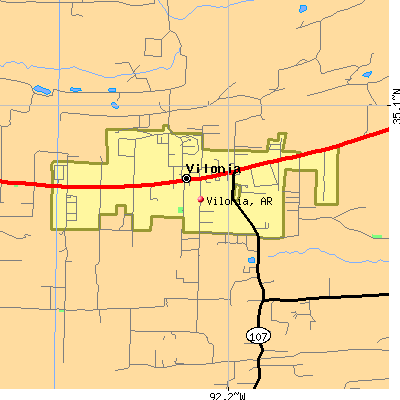 Vilonia map