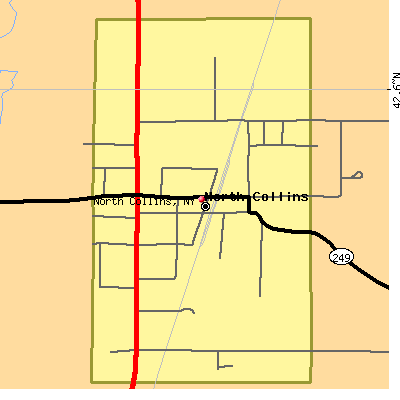 North Collins map
