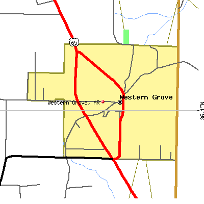 Western Grove map