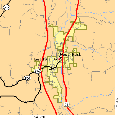 West Fork map