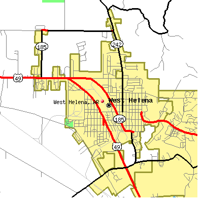 West Helena map