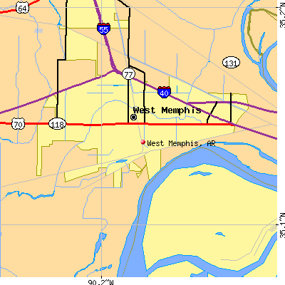 West Memphis map