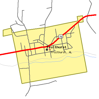 Fruithurst map