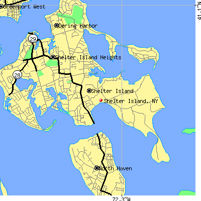 Shelter Island map