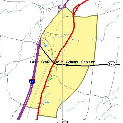 Adams Center map