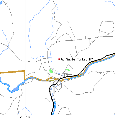 Au Sable Forks map