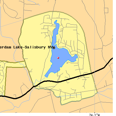 Beaverdam Lake-Salisbury Mills map