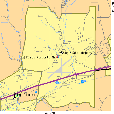 Big Flats Airport map