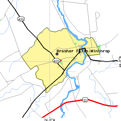 Brasher Falls-Winthrop map