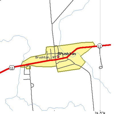Brushton map