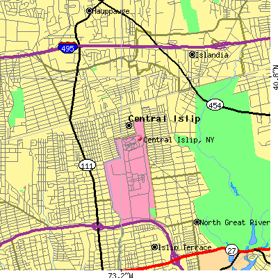 Central Islip map