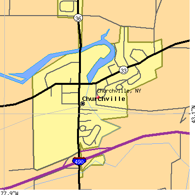 Churchville map