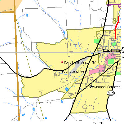 Cortland West map