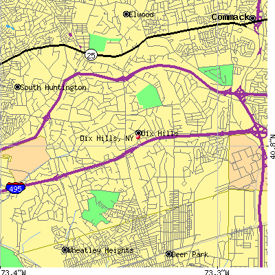 Dix Hills map