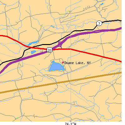 Duane Lake map