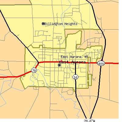 East Aurora map