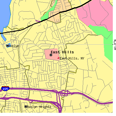 East Hills map