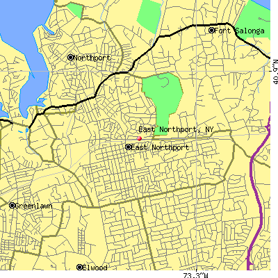 East Northport map