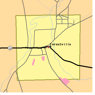 Forestville map