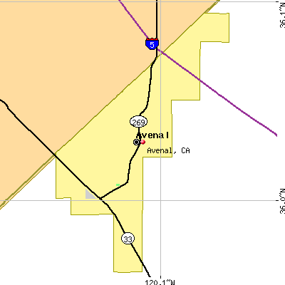 Avenal map
