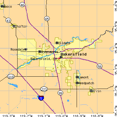 Bakersfield map