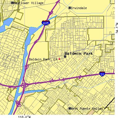 Baldwin Park map