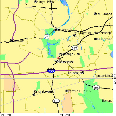 Hauppauge map