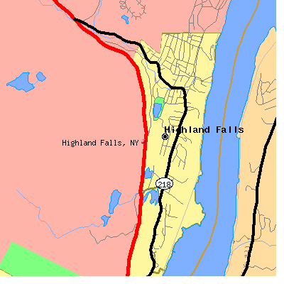 Highland Falls map