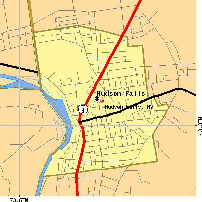 Hudson Falls map