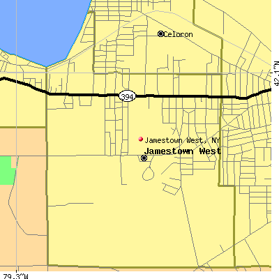 Jamestown West map