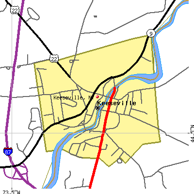 Keeseville map