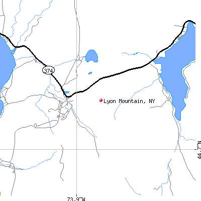 Lyon Mountain map