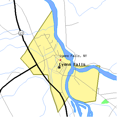 Lyons Falls map