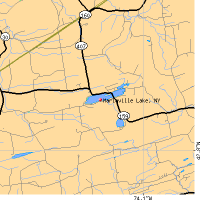 Mariaville Lake map